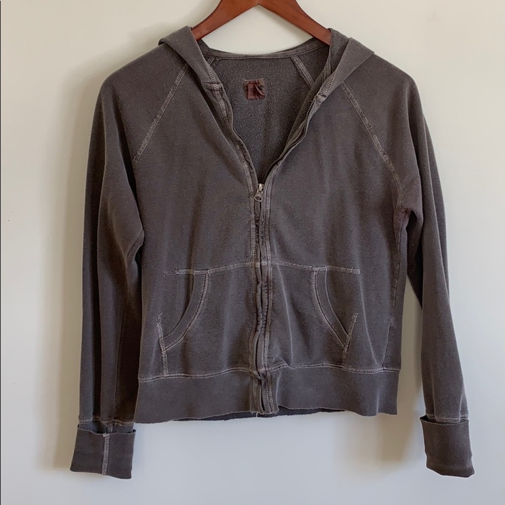 Lucky Brand Brown Zip Hoodie